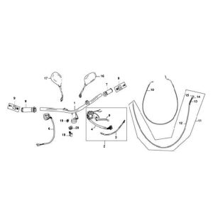 Lenkspiegel Zen ZN50QT-11 4-Takt