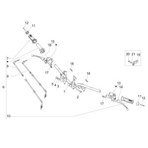 Lenkrad - Bremspumpe Piaggio Medley 125 4T IE ABS E4 2016-2019 (EMEA)