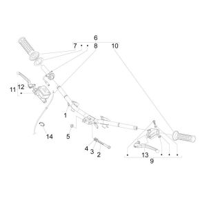 Gas- Bremshebel Piaggio New Fly 4-Takt 2-Ventil