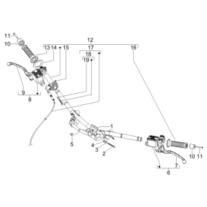 Lenkrad - Bremspumpen Gilera Runner 50 SP 2010-2017