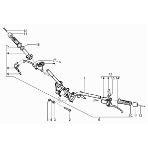 Lenkrad - Piaggio Beverly 125 RST 4T 4V IE E3 2010-2015 (EMEA)