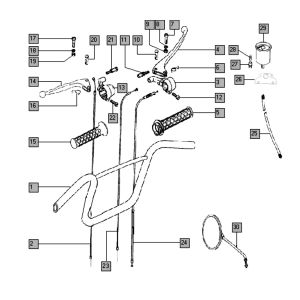 Stuur - stuurdelen Tomos LUXE E-START EX (25-45KMH)