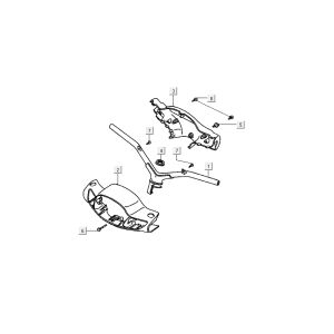 Lenker +Lenkungsteile Kymco DJ 2-Takt Silber