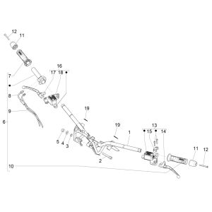 Lenkrad - Bremspumpen Piaggio Beverly 300 IE ABS E4 2016 - 2020 (EMEA)