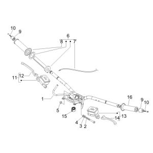Lenker - Bremspumpen Vespa GTV 250 4T 4V IE