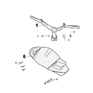 Lenkbogen Peugeot Jet Force LC Einspritzung Blau