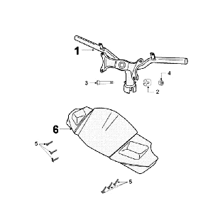 Lenkbogen Peugeot Jet Force LC weiß