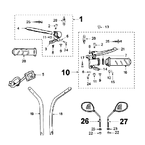 Lenkbogen Peugeot Vogue Schwarz