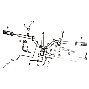 Lenker Bremshebel Kpl L R Sym Tonik (BK001C) schwarz