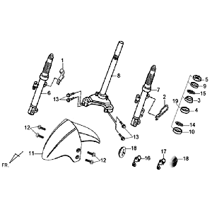 Lenker Bremshebel Kpl R Sym Orbit II (R010CA) rot