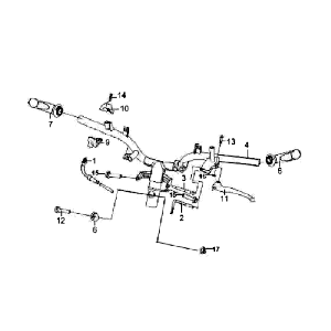 Lenker Bremshebelkabel Sym Fiddle weiß WH8018P