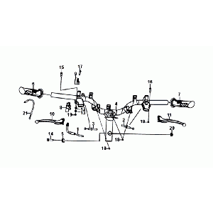 LENKBIEGE/BREMSHEBEL/KABEL Sym Orbit III Schwarz