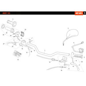 Lenkungsteile - Spiegel Rieju MRT enduro blue 2010 2-Takt