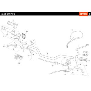 Lenkungsteile- Spiegel Rieju MRT pro Enduro weiß 2010 2-Takt