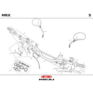 Lenkungsteile - Spiegel Rieju MRX blue 2004 2-Takt