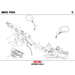 Lenkungsteile - Spiegel Rieju MRX orange 2004 2-Takt