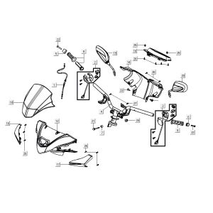 Lenkungsteile AGILITY 16+ 4T 200i Matt Metallic Hellblau