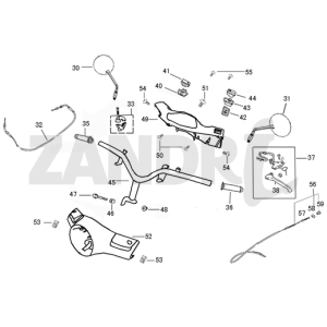 Lenkungsteile Eagle-Wing Napoli matt dunkelblau