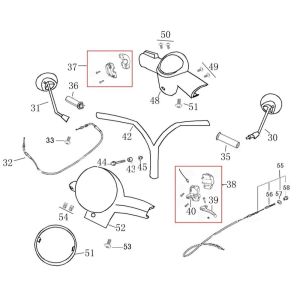 Lenkungsteile China Swan - Riva schwarz