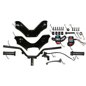 Lenkungsteile China Touring blau