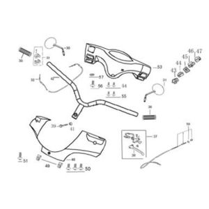 Lenkteile China Zip weiß