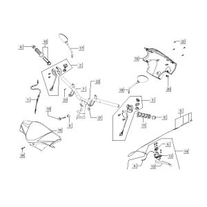 Lenkungsteile Kymco Agility 10' 4-Takt Silber