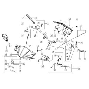 Lenkungsteile Kymco Agility RS 4-Takt weiß 11