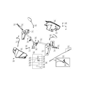 Lenkungsteile Kymco Carry 4-Takt schwarz
