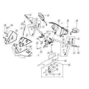 Lenkungsteile Kymco City 16' 4-Takt weiß