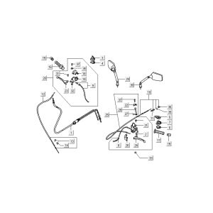 Lenkungsteile Kymco DJ 2-Takt Silber