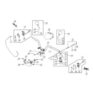 Lenkungsteile Kymco Sento 4-Takt blau