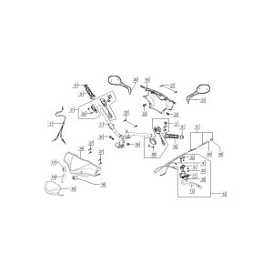 Lenkungsteile Kymco Super9 AC 2-Takt nm gelb - schwarz