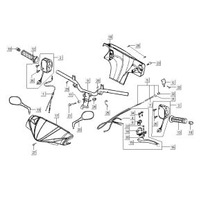 Lenkungsteile Kymco Vitality 2t ac perlsilber