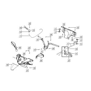 Lenkungsteile Kymco VP50 4t ac techo Silber