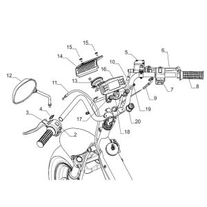 Tacho- Lenkungsteile Moto Martin Tir 45km 10 Zoll 2-Takt