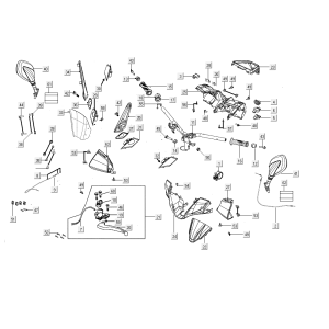 Lenkungsteile Kymco People S 50i E4 Mattbraun