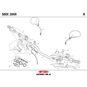 Lenkungsteile Rieju SMX schwarz 2004 2-Takt
