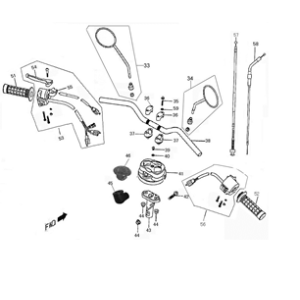 Lenkungsteile Rover Fun cream