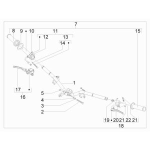 Vespa S 45km 4-Takt 4-Ventil-Lenkungsteile