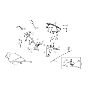 Lenkungsteile kymco agility FR 12' 4-Takt euro4 grün