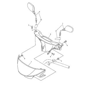 Lenkgetriebe - Spiegel Yamaha Neos 2-Takt (2003 bis 2008)