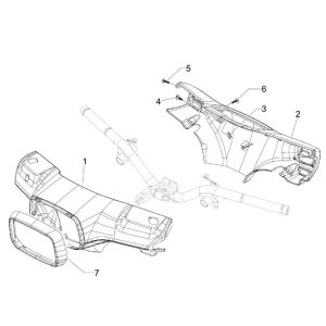Lenkgetriebe Vespa S 2-Takt grau titanio 742/B
