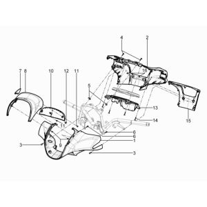 Lenkradhülle Piaggio Beverly 300 IE ABS E4 2016—2020 (EMEA)