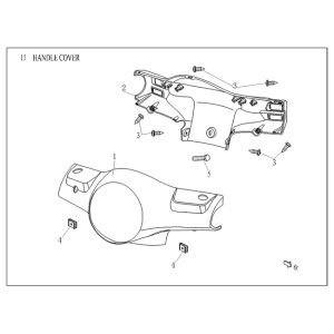 Lenkerabdeckung dunkelblau Agm Vx50 plus