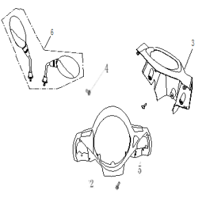 Lenkerdeckel-Mirror AGM Ape50 braun