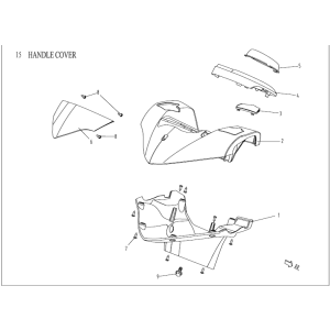 Lenkungsteile AGM Venom weiß-Stuurkapdelen-AGM-Venom-wit