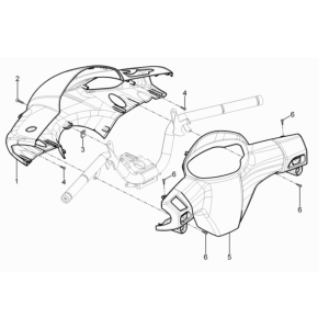 Piaggio Typhoon 50 2-Takt Euro 3 2011 Lenkungsdeckel