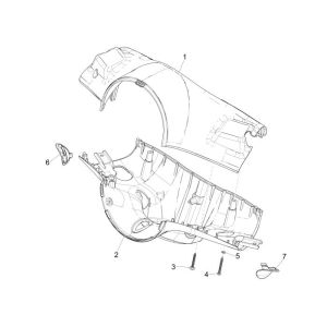 Lenkgetriebe Vespa Primavera 4-Takt 3-Ventil (Euro4-Einspritzung iget) weiß Fusion 544