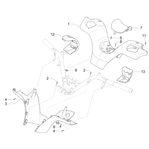 Piaggio MP3 350 Maxi Sport E4 ABS 2018-2020 Lenkradabdeckungen (EMEA)
