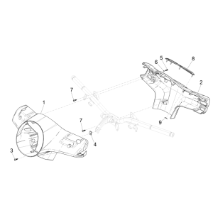 Lenkradabdeckungen für Vespa GTS 125 4T E5 ABS 2021 (EMEA)